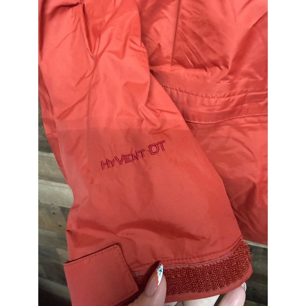 The‎ North Face Mens HyVent 1/2 Zip Rain Jacket Orange Red Pullover Size L